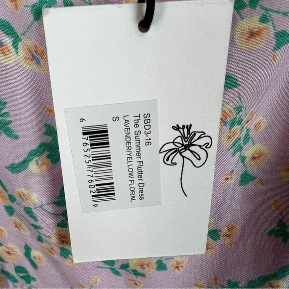 NEW Sokie Collective size S Summer Flutter Dress in lavender floral - Picture 7 of 10